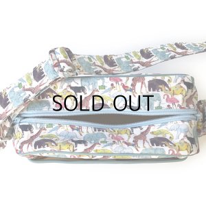 画像4: 通園バッグ　ショルダーバッグ　幼稚園バッグ：リバティ・キュー・フォー・ザ・ズー（ライトブルー）　 おしゃれ かわいい