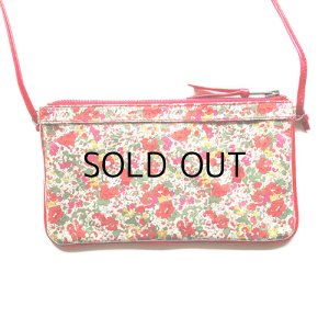 画像2: 【送料無料】スマホポーチ 入れたまま操作 リバティ クレアオード（レッド） コーティング おしゃれ かわいい スマホバッグ お財布ショルダー スマホケース 斜めがけ ショルダーバッグ  ポシェット タッチスクリーン SHOKO MIYAMOTO