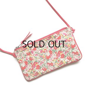 画像4: 【送料無料】スマホポーチ 入れたまま操作 リバティ クレアオード（レッド） コーティング おしゃれ かわいい スマホバッグ お財布ショルダー スマホケース 斜めがけ ショルダーバッグ  ポシェット タッチスクリーン SHOKO MIYAMOTO