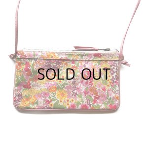 画像2: 【送料無料】スマホポーチ 入れたまま操作　リバティ マーガレットアニー（オレンジ＆ピンク）コーティング おしゃれ かわいい スマホバッグ お財布ショルダー スマホケース 斜めがけ ショルダーバッグ  ポシェット タッチスクリーン SHOKO MIYAMOTO