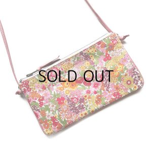 画像4: 【送料無料】スマホポーチ 入れたまま操作　リバティ マーガレットアニー（オレンジ＆ピンク）コーティング おしゃれ かわいい スマホバッグ お財布ショルダー スマホケース 斜めがけ ショルダーバッグ  ポシェット タッチスクリーン SHOKO MIYAMOTO