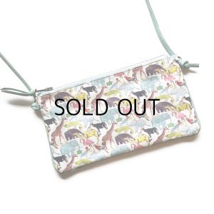 画像4: 【送料無料】スマホポーチ 入れたまま操作 リバティ キューフォーザズー（ライトブルー）コーティング おしゃれ かわいい スマホバッグ お財布ショルダー スマホケース 斜めがけ ショルダーバッグ  ポシェット タッチスクリーン SHOKO MIYAMOTO