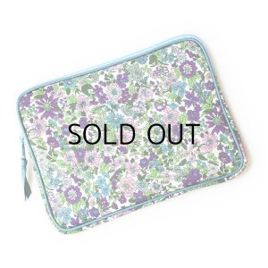 画像1: ノートパソコンケース  リバティ  エミリー（パープル）　コーティングタイプ Mac book Pro 13 インチ, Mac book Air 13インチ, Surface laptop 13.5インチ　おしゃれ　かわいい