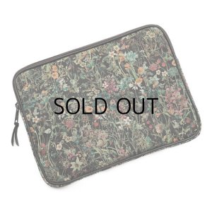 画像1: ノートパソコンケース  リバティ  ワイルドフラワー（ダークブラウン）　コーティングタイプ Mac book Pro 13 インチ, Mac book Air 13インチ, Surface laptop 13.5インチ　おしゃれ　かわいい