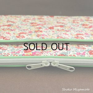 画像3: ノートパソコンケース： おしゃれ かわいい：リバティ・クレアオード（レッド）11インチ/13インチ