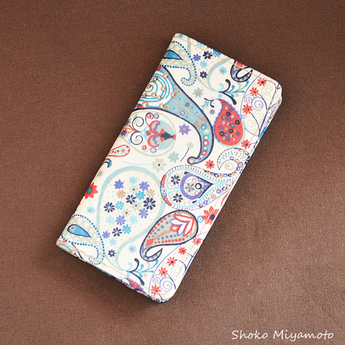 かわいいiphone6sケース 手帳型 リバティ マーク ブルー Iphone6 Iphone6s Shoko Miyamoto