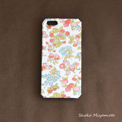 リバティiphoneケース 5 5s かわいいリバティ ナンシーアン ピンク Shoko Miyamoto