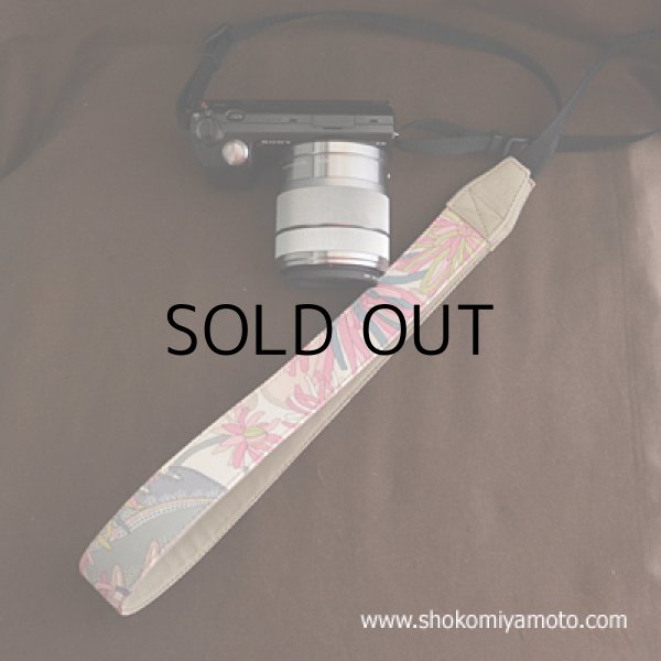 画像1: ミラーレス用カメラストラップ(3cm幅）： おしゃれ かわいい：リバティ・ベッキー（ピンク）