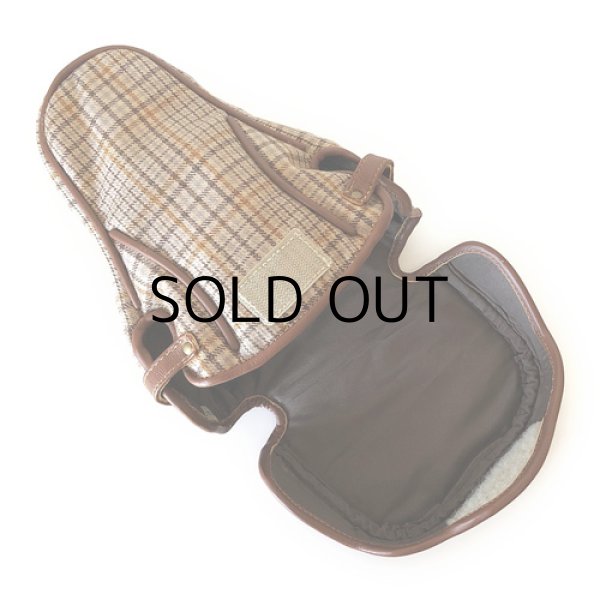 画像3: カメラケース 一眼レフ　ミラーレス 5サイズ　ブラウンチェックウール　 おしゃれ Canon EOS Kiss M, X9i, X9, X8i, M100, Nikon D5600, D5300, D3400, LUMIXGF9, OLYMPUS OM-D E-M10 Mark III, Sony a6300