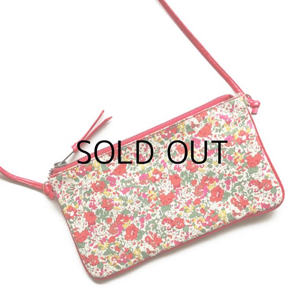 画像4: 【送料無料】スマホポーチ 入れたまま操作 リバティ クレアオード（レッド） コーティング おしゃれ かわいい スマホバッグ お財布ショルダー スマホケース 斜めがけ ショルダーバッグ  ポシェット タッチスクリーン SHOKO MIYAMOTO