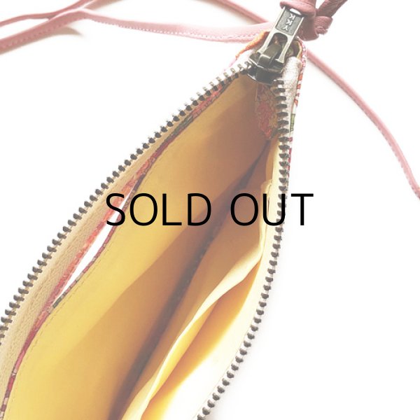 画像3: 【送料無料】スマホポーチ 入れたまま操作　リバティ マーガレットアニー（オレンジ＆ピンク）コーティング おしゃれ かわいい スマホバッグ お財布ショルダー スマホケース 斜めがけ ショルダーバッグ  ポシェット タッチスクリーン SHOKO MIYAMOTO