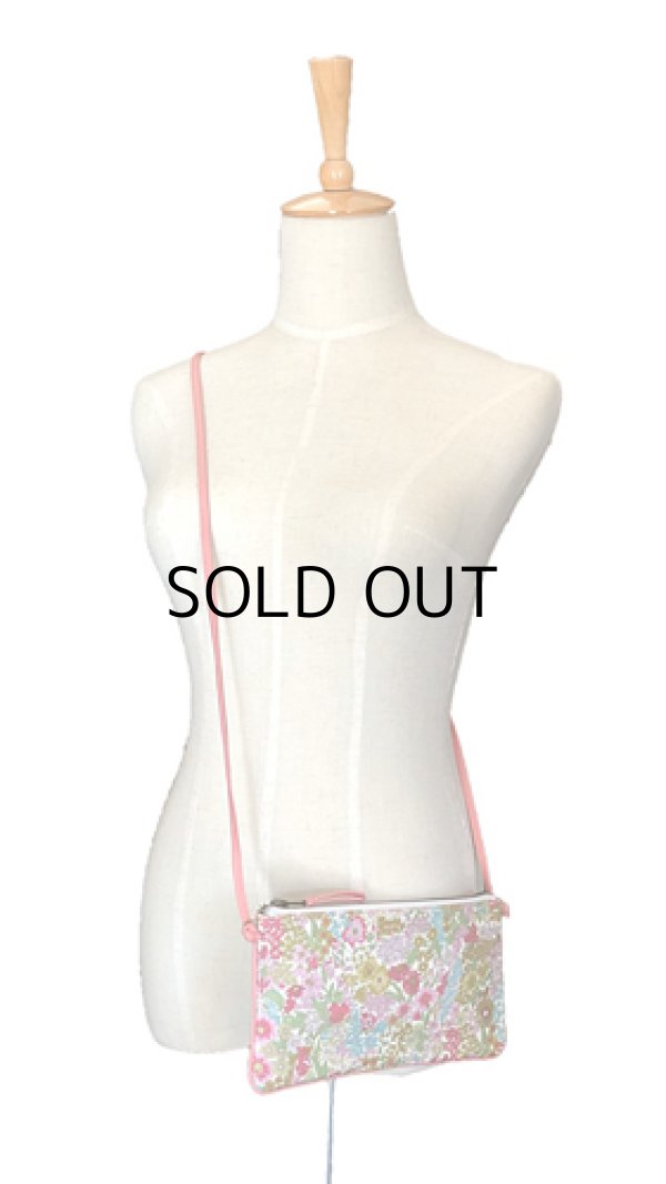 画像5: 【送料無料】スマホポーチ 入れたまま操作　リバティ マーガレットアニー（オレンジ＆ピンク）コーティング おしゃれ かわいい スマホバッグ お財布ショルダー スマホケース 斜めがけ ショルダーバッグ  ポシェット タッチスクリーン SHOKO MIYAMOTO