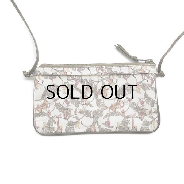 画像2: 【送料無料】スマホポーチ 入れたまま操作 リバティ ツリートップ （モスグリーン） コーティング おしゃれ かわいい スマホバッグ お財布ショルダー スマホケース 斜めがけ ショルダーバッグ  ポシェット タッチスクリーン SHOKO MIYAMOTO