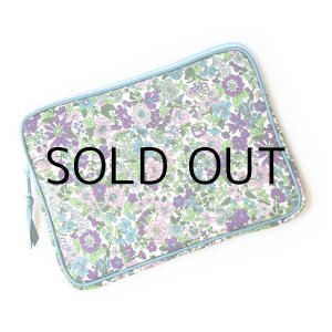 画像: ノートパソコンケース  リバティ  エミリー（パープル）　コーティングタイプ Mac book Pro 13 インチ, Mac book Air 13インチ, Surface laptop 13.5インチ　おしゃれ　かわいい