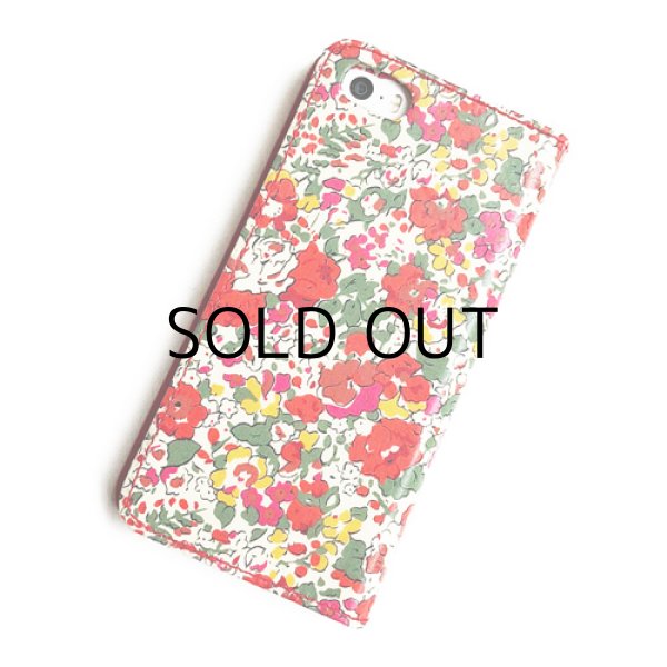 画像3: 【送料無料】iPhone XR iPhone XS iPhone X ケース手帳型  リバティ クレアオード （レッド） SHOKO MIYAMOTO おしゃれ かわいい マグネット無しでカード安全 スマホケース アイフォンケース Liberty