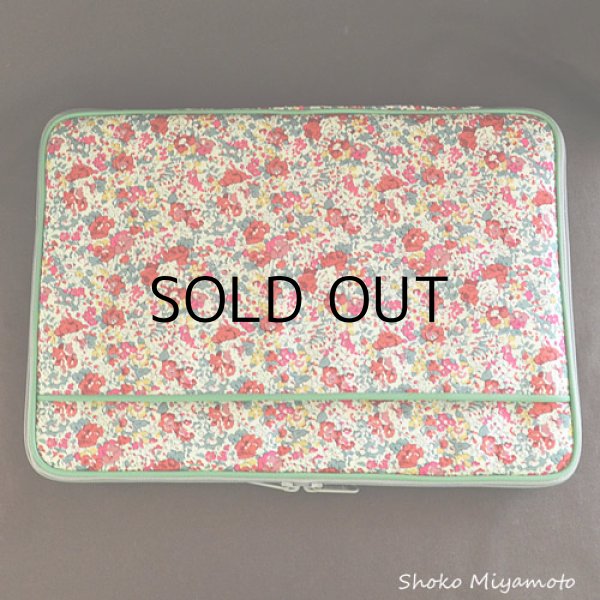 画像5: ノートパソコンケース： おしゃれ かわいい：リバティ・クレアオード（レッド）11インチ/13インチ