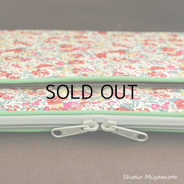 画像3: ノートパソコンケース： おしゃれ かわいい：リバティ・クレアオード（レッド）11インチ/13インチ